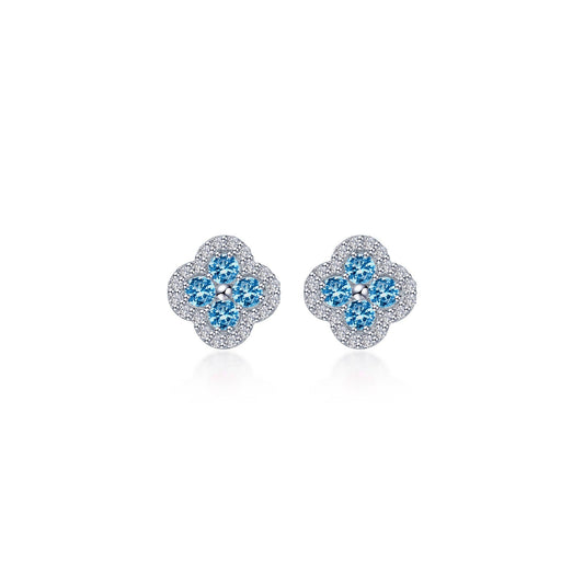 0.4 CTW Halo Stud Earrings