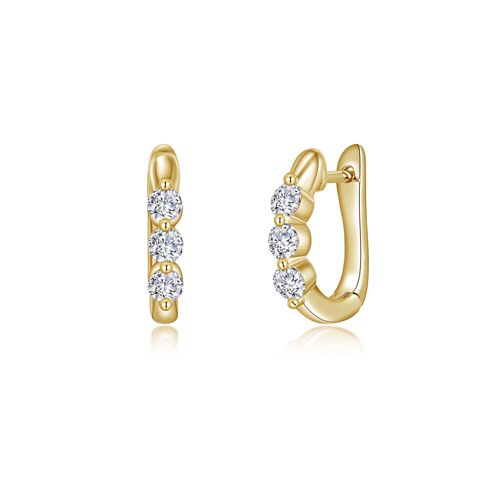 lafonn-1-5-ctw-3-stone-huggie-hoop-earrings