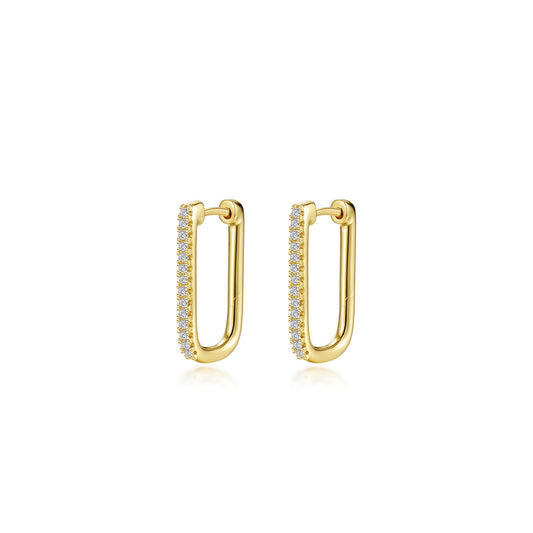 Lafonn 20mm x 12.5mm Rectangle Hoop Earrings