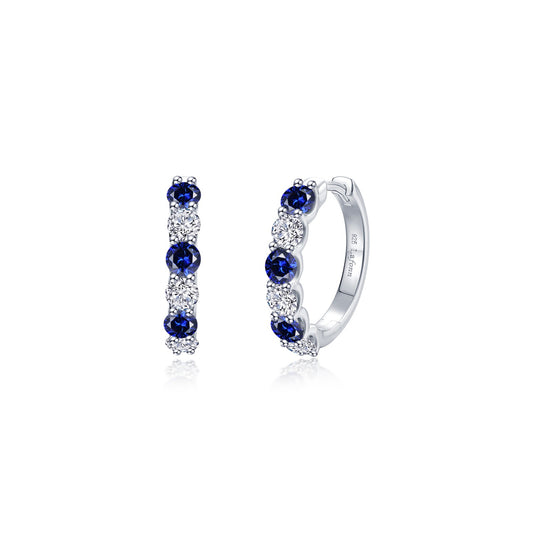 Lafonn Josie Sapphire Hoop Earrings