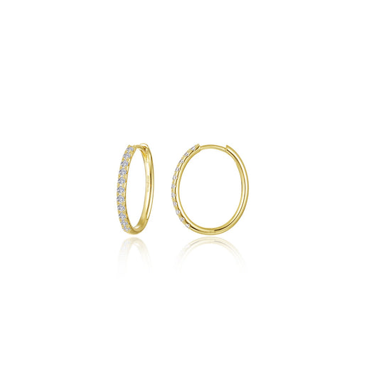 Lafonn Small Alina Oval Hoop Earrings