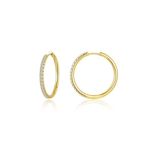 Lafonn Large Alina Round Hoop Earrings