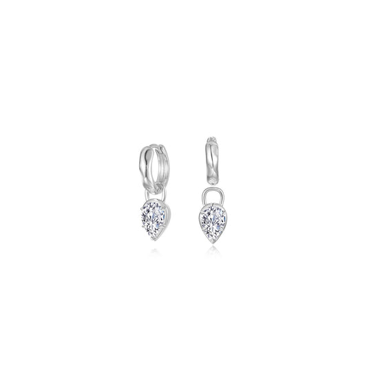 lafonn-pear-charm-molten-huggie-hoops