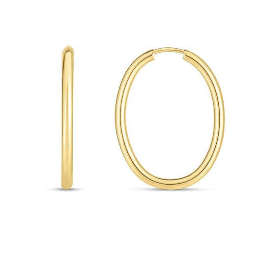 Royal Chain 14K Endless Oval Hoop E14731
