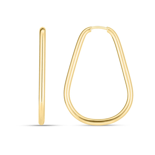Royal Chain 14K Endless Pear Hoop Earring E14732