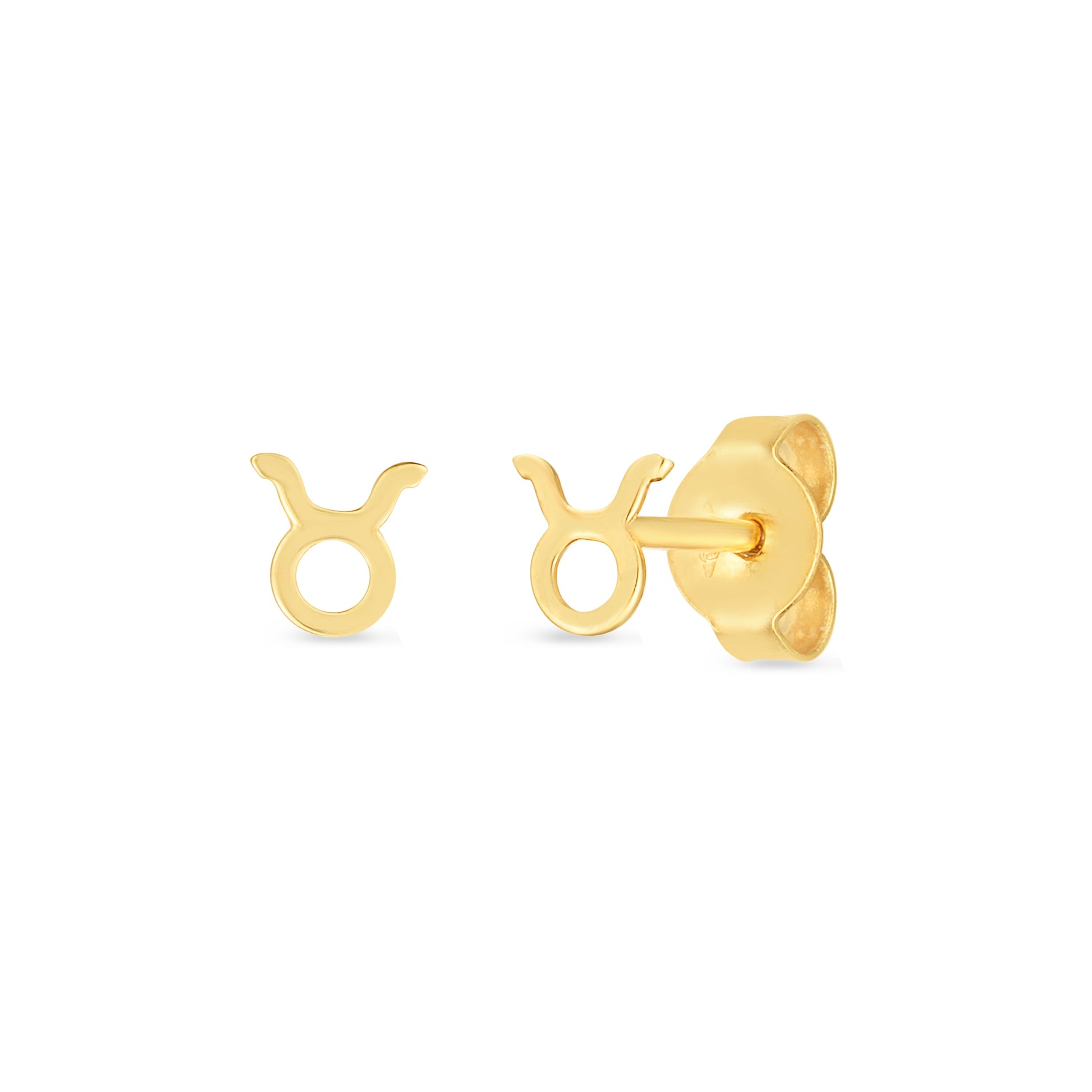 Royal Chain 14K Gold Taurus Studs E15075