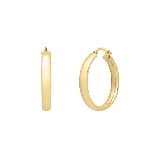 Royal Chain 14K Small Wedding Hoops  E15266