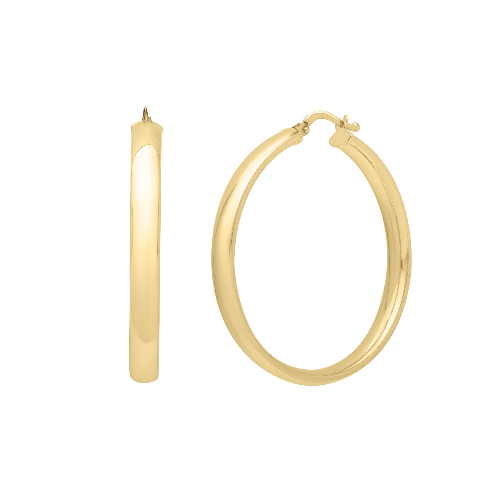 Royal Chain 14K Small Wedding Hoops  E15266