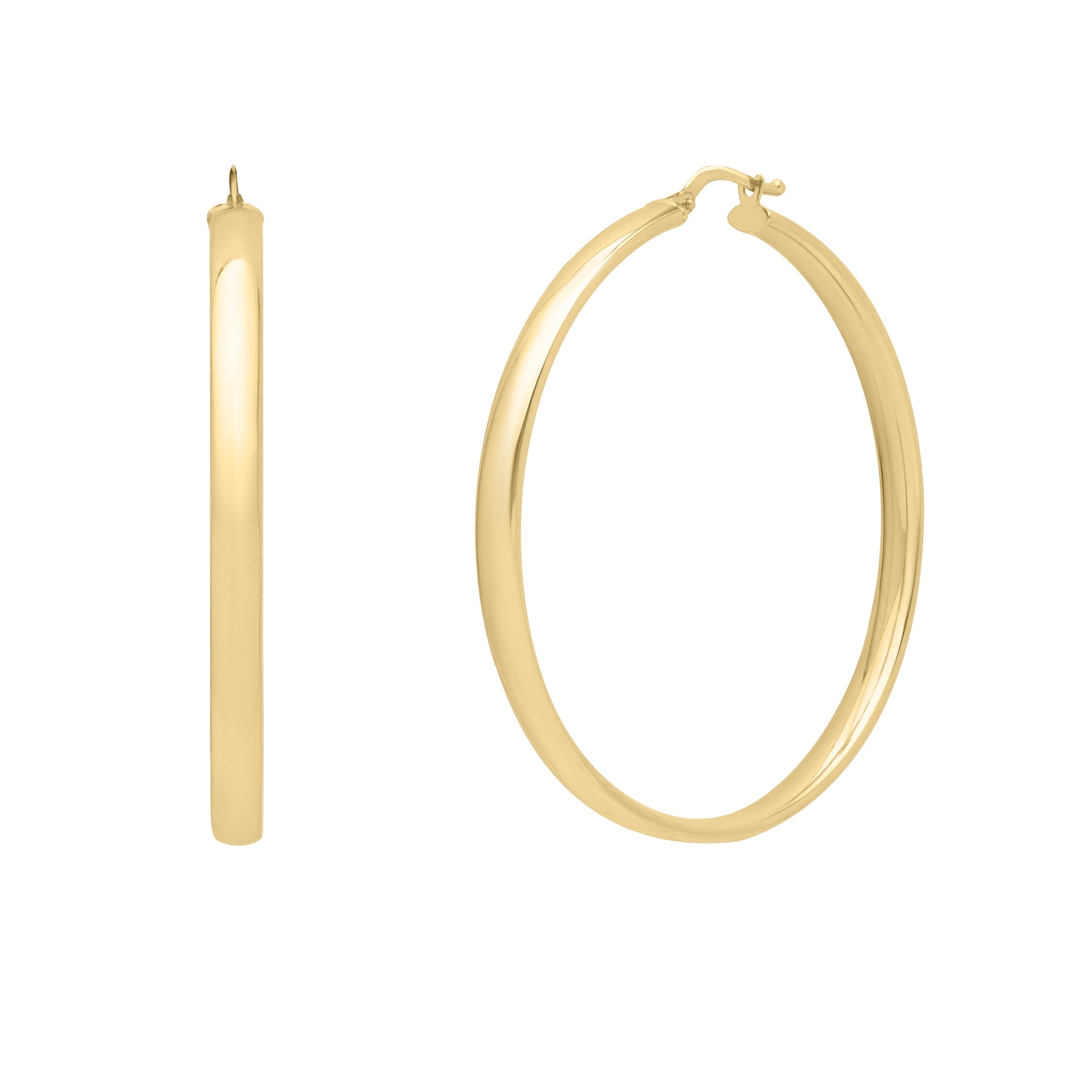 Royal Chain 14K Small Wedding Hoops  E15266