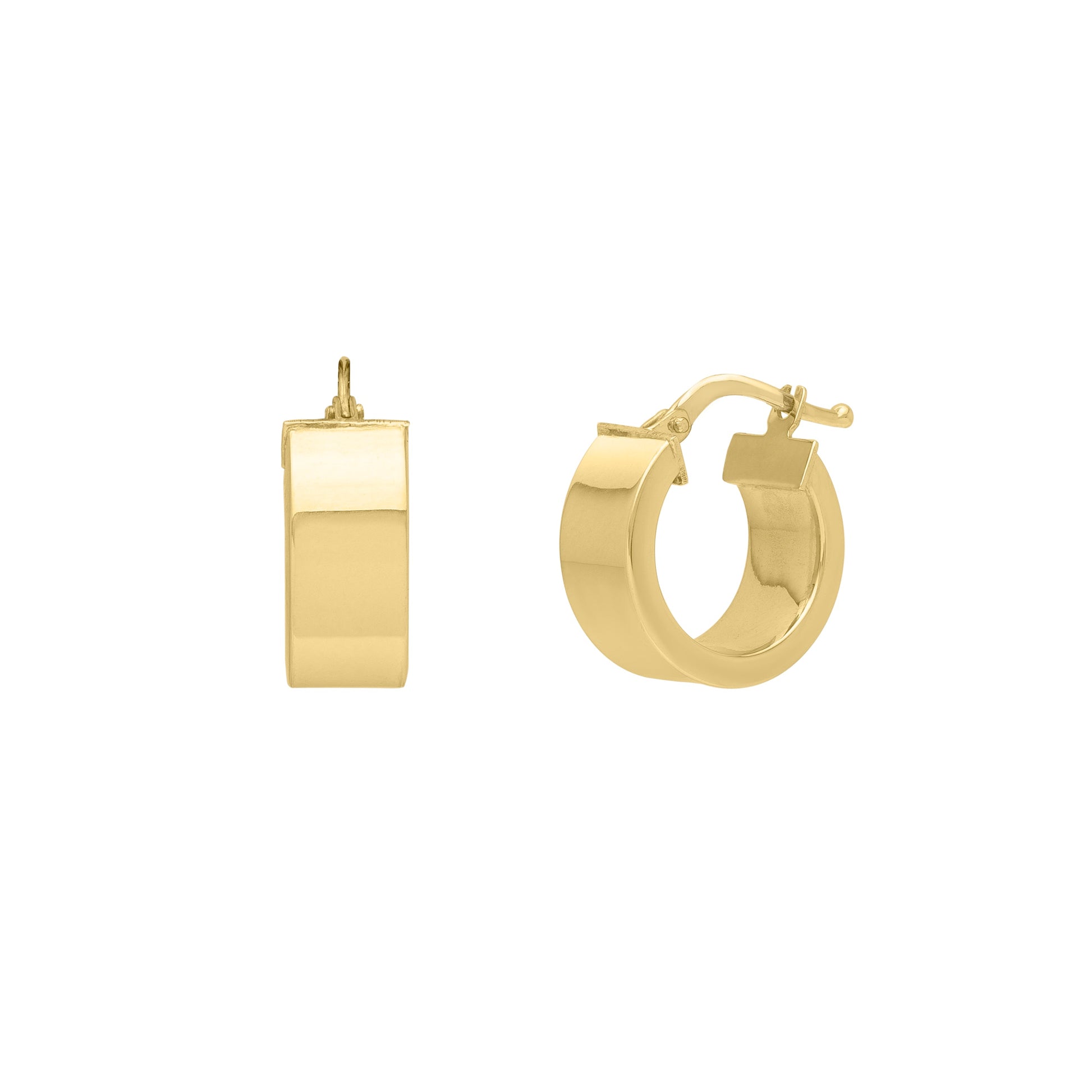 Royal Chain 14K Small Square Tube Hoops  E15271