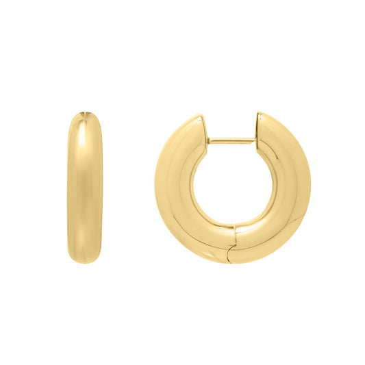 Royal Chain 14K Gold Round Large Electroform Hoops E15934