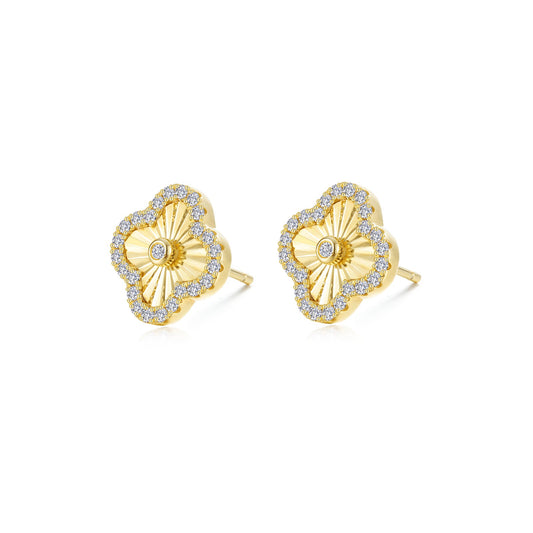Lafonn Golden Clover Stud Earrings