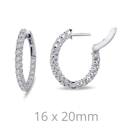 16mm x 20mm Oval Hoop Earrings