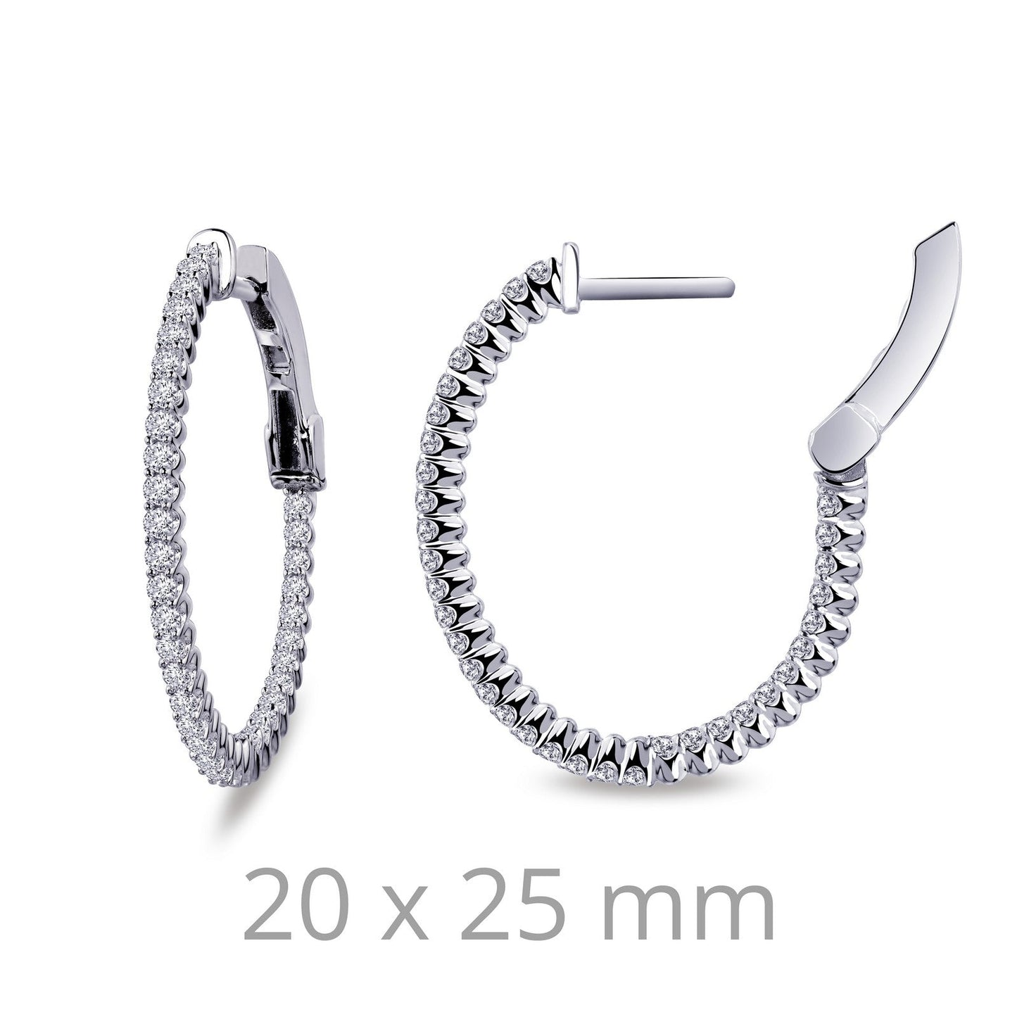 25mm x 20mm Oval Hoop Earrings