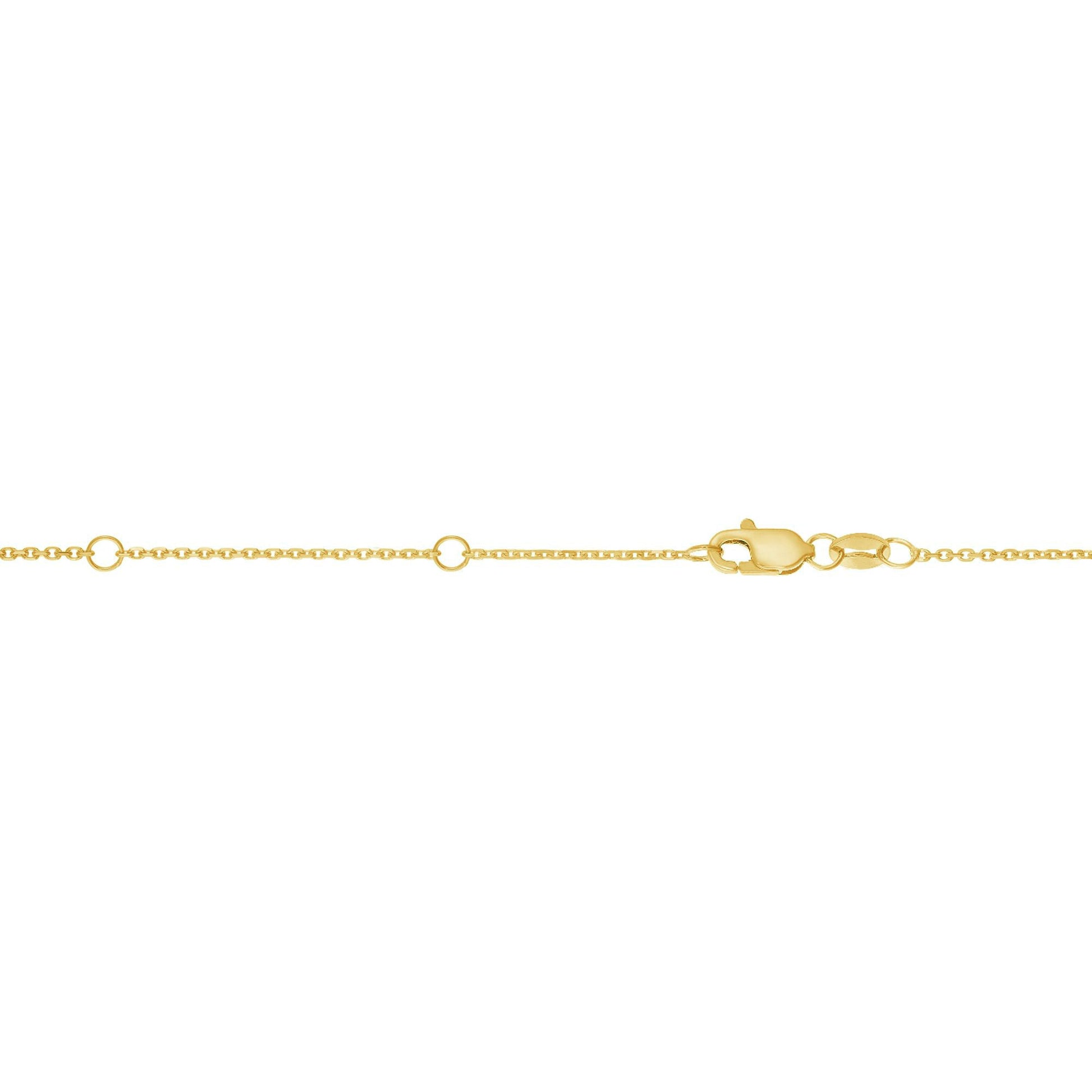 Royal Chain 14K Gold 0.87mm Double Extendable Diamond Cut Cable Chain EECAB025