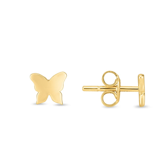 Royal Chain 14K Gold Butterfly Stud Earring ER10804