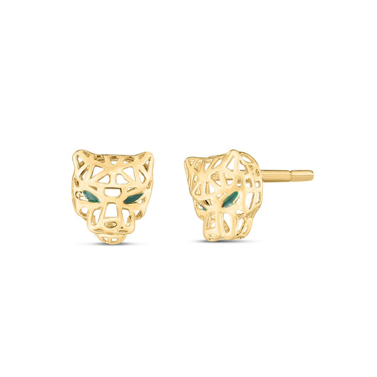 Royal Chain 14K Panther Earrings ER11682