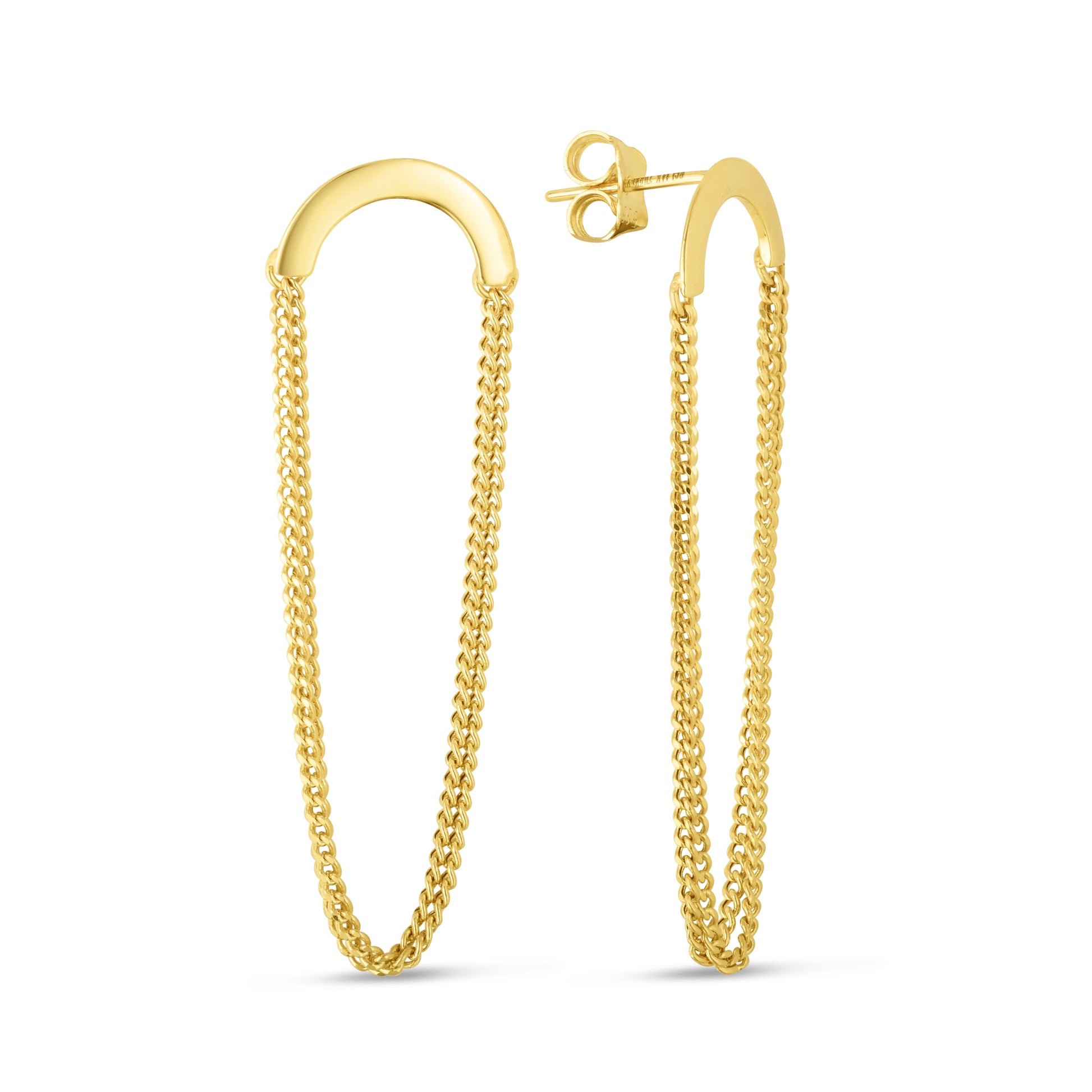 Royal Chain 14K Gold Chain Drop Earrings ER13781