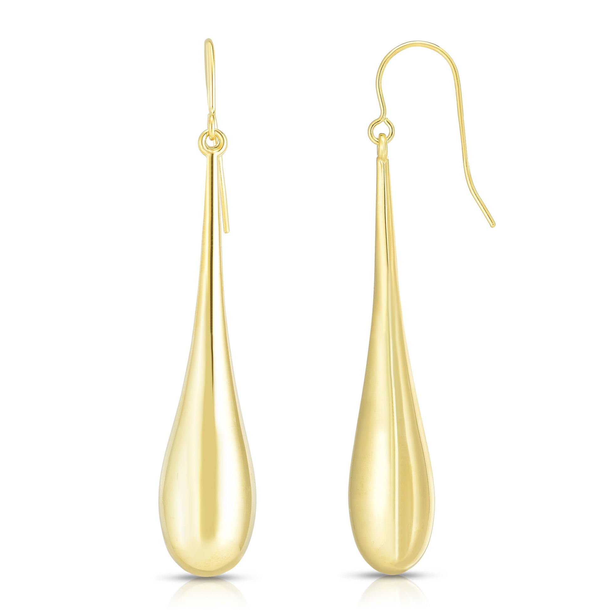Royal Chain 14K Gold Large Polished Graduated Tear Drop Earring ER1689