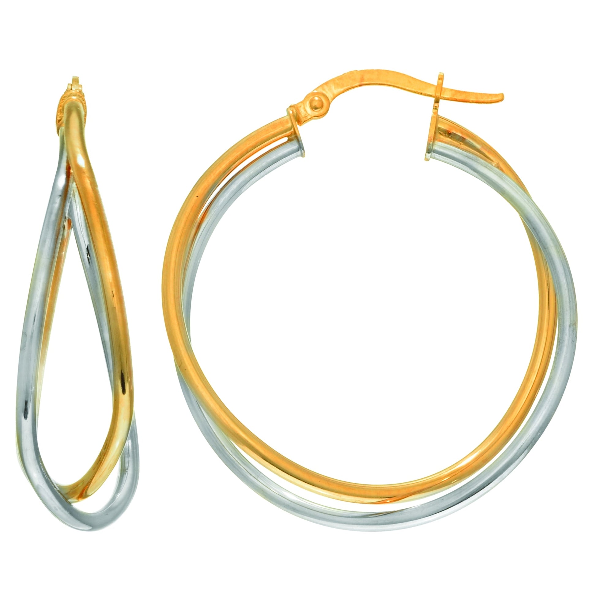 Royal Chain 14K Gold Medium Hoop Earring ER3224