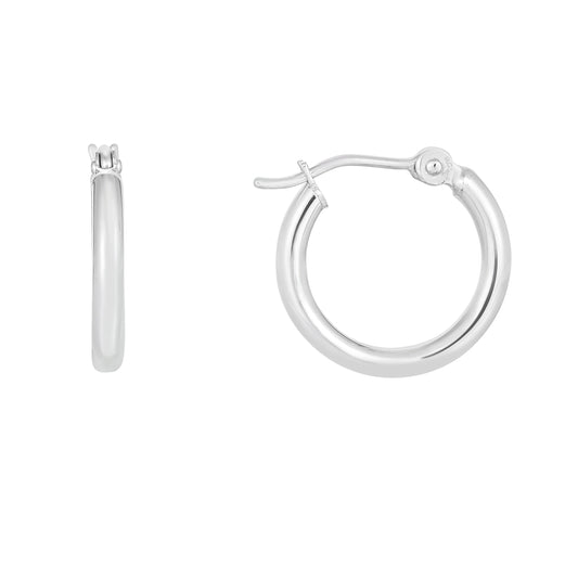 Royal Chain 14K Gold 2x15mm Hoops ER372
