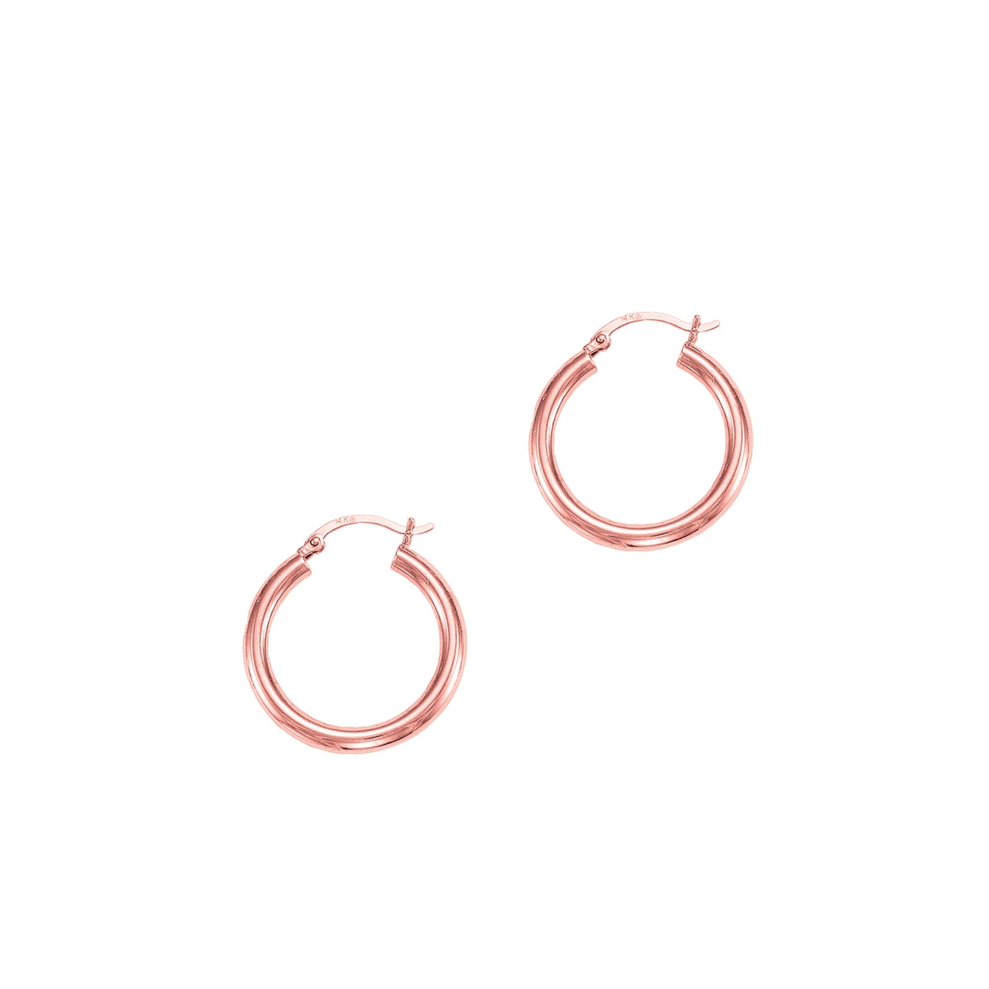 Royal Chain 14K Gold 2x15mm Hoops ER372