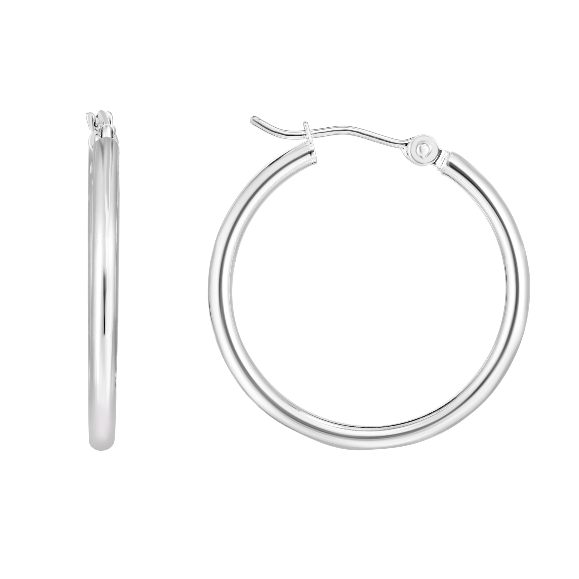 Royal Chain 14K Gold 2x15mm Hoops ER372