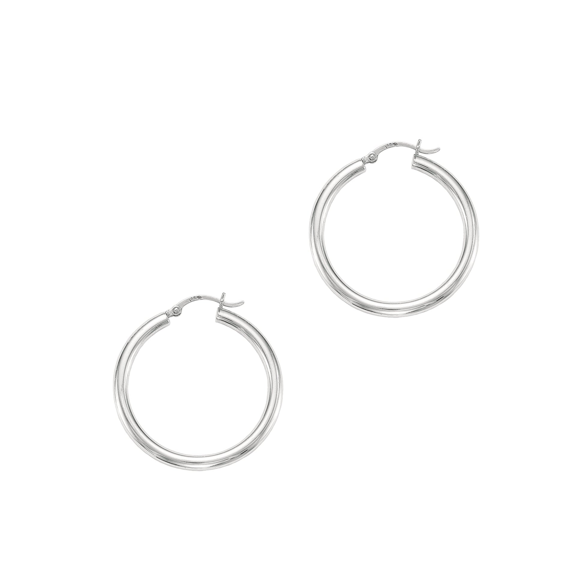 Royal Chain 14K Gold 2x15mm Hoops ER372