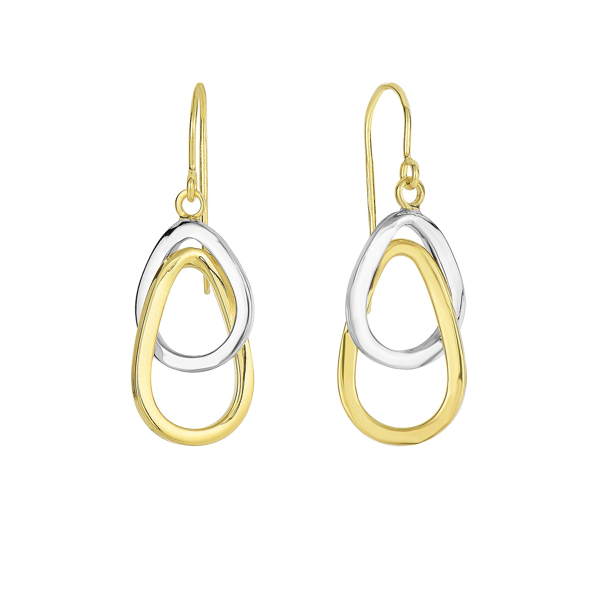 Royal Chain 14K Gold Interlocked Ovals Drop Earring ER3918