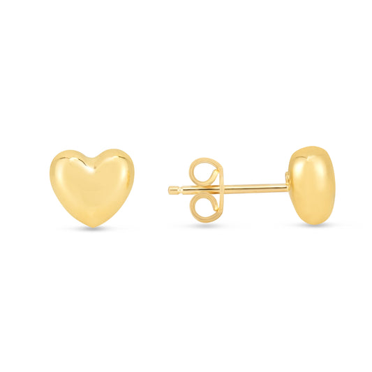 Royal Chain 14K Gold Small Polished Heart Post Earring ER4084