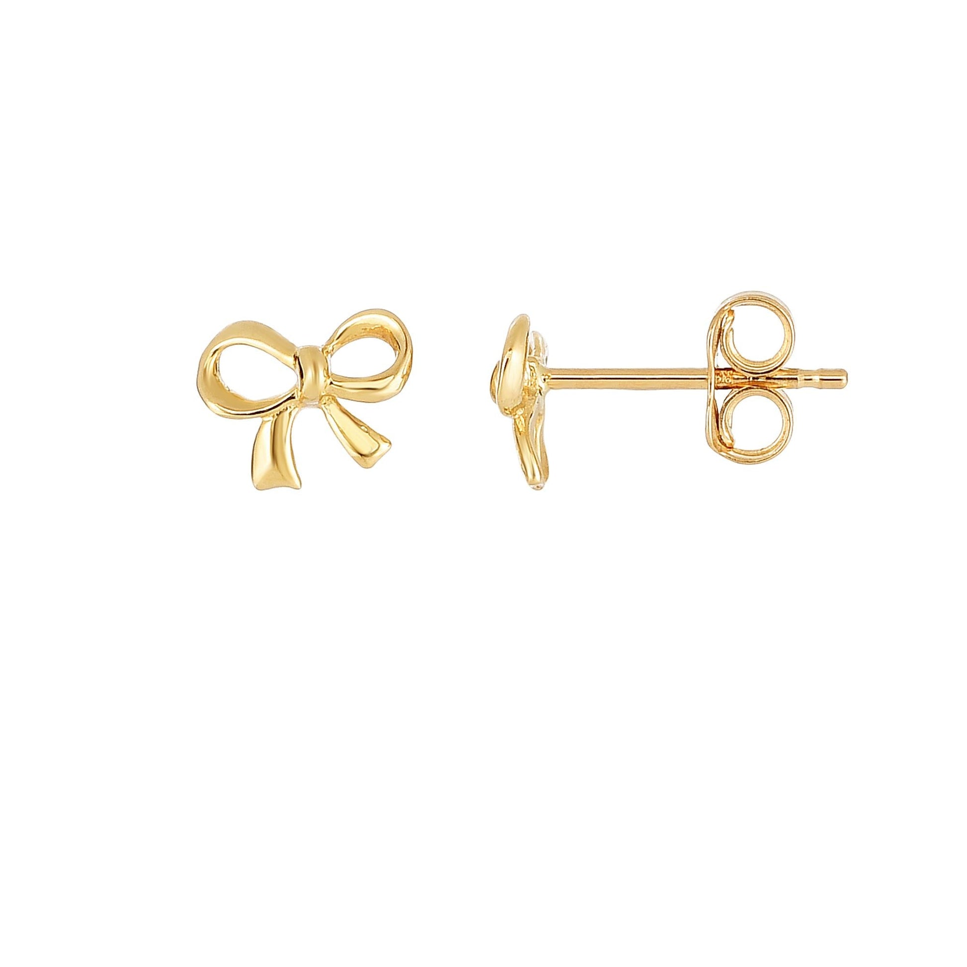 Royal Chain 14K Gold Bow Stud Earring ER4733