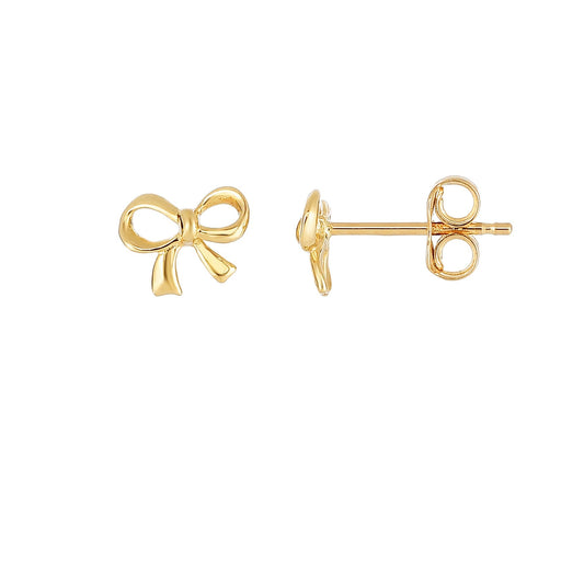 Royal Chain 14K Gold Bow Stud Earring ER4733