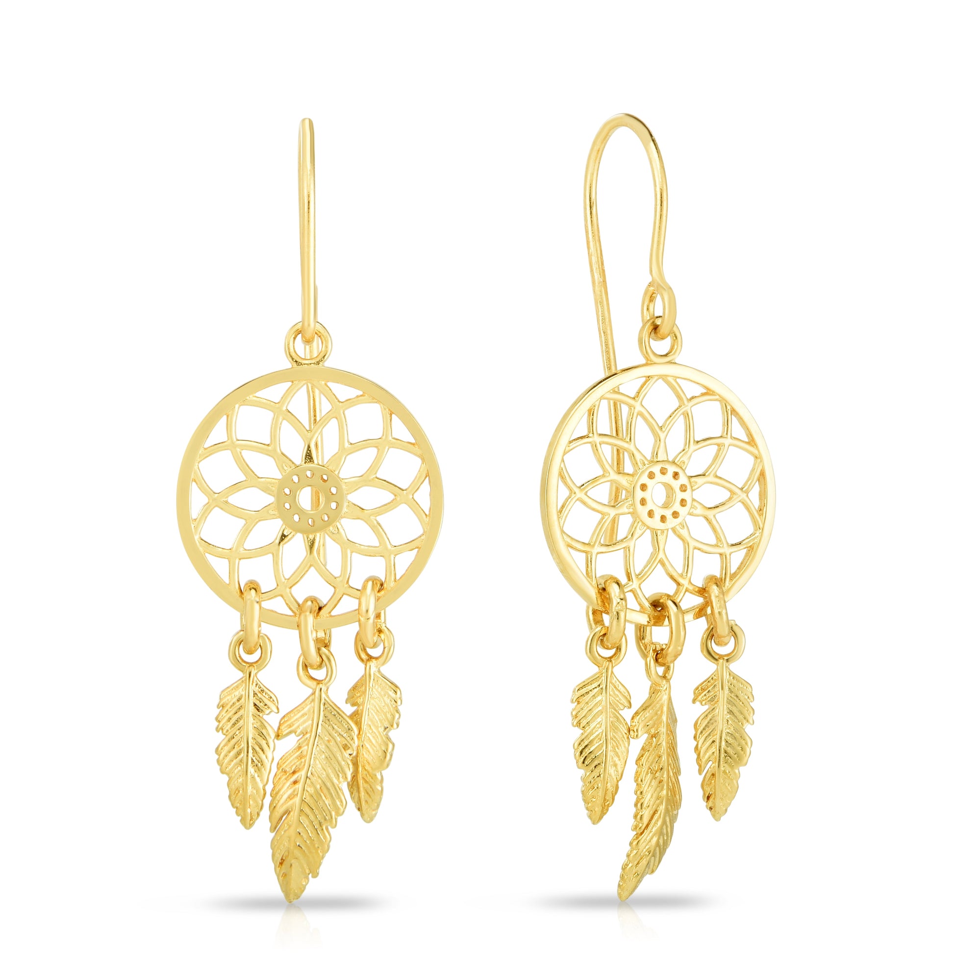 Royal Chain 14K Gold Dreamcatcher Earring ER5458