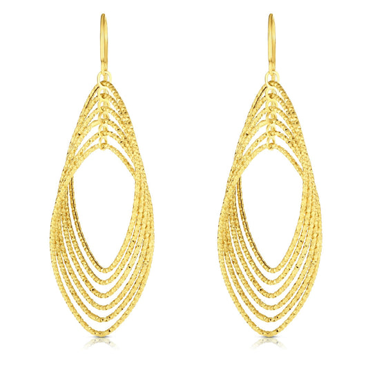 Royal Chain 14K Gold Multi-Layered Dangle Earring ER7048