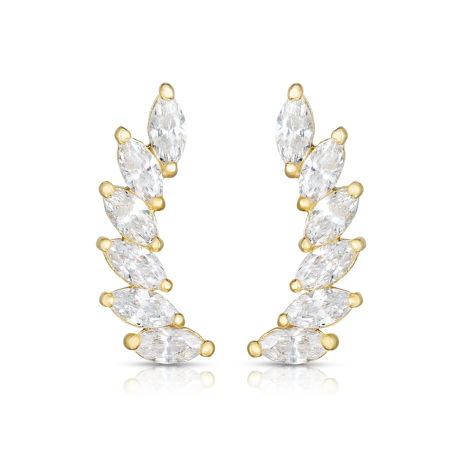Royal Chain 14K Gold Marquise CZ Ear Climber ER8397