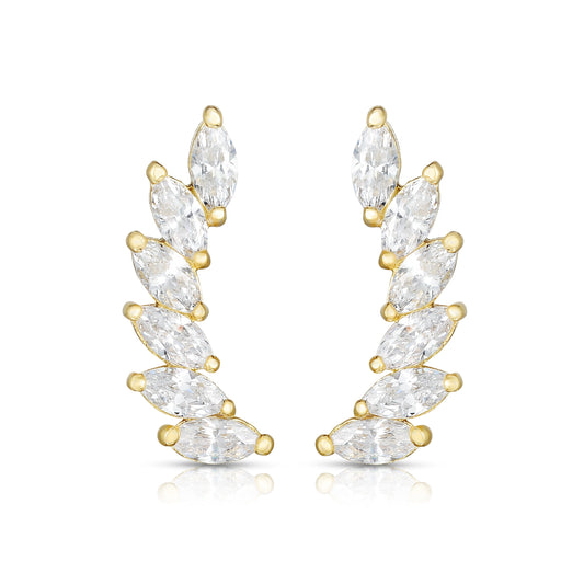 Royal Chain 14K Gold Marquise CZ Ear Climber ER8397