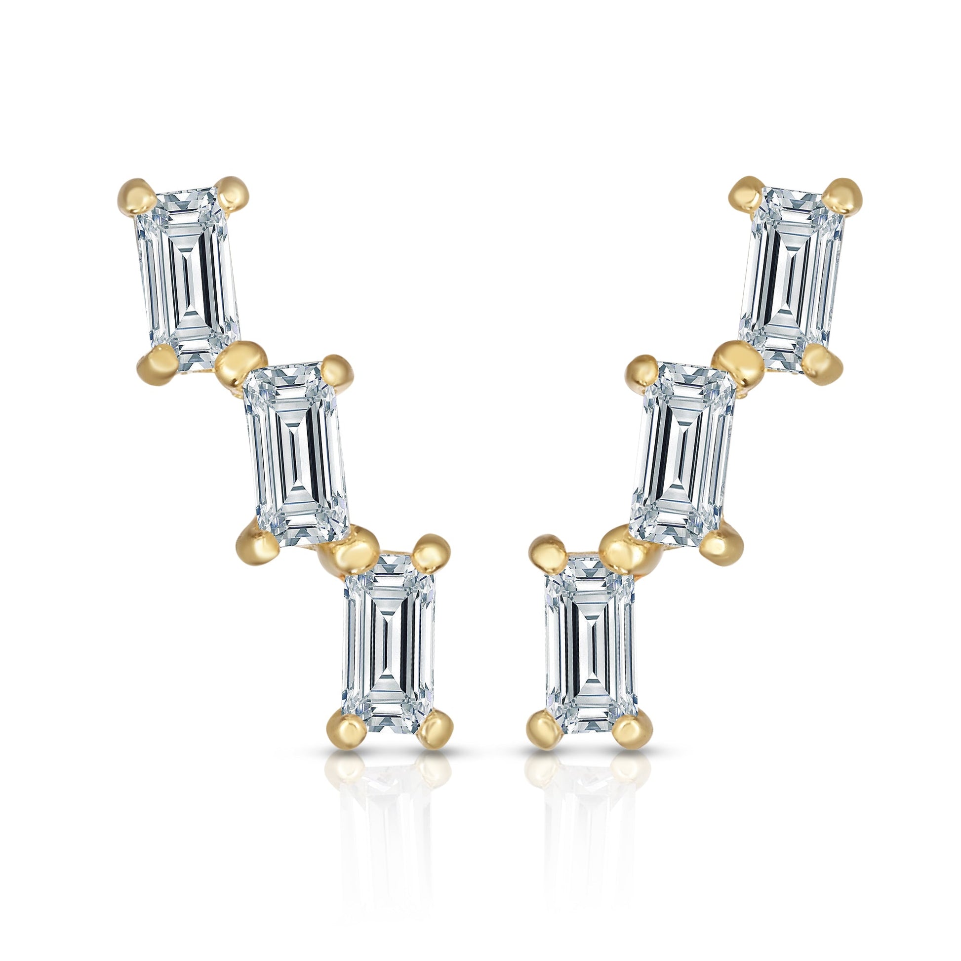 Royal Chain 14K Gold Baguette Ear Climber ER8401