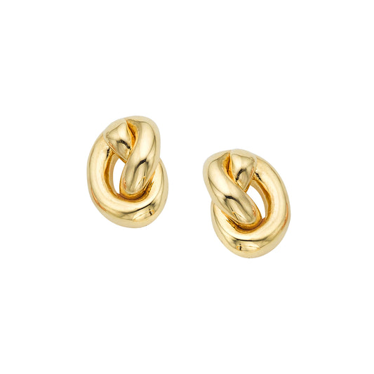 Royal Chain 14K Puffed Amore Love Knot Studs ER8513