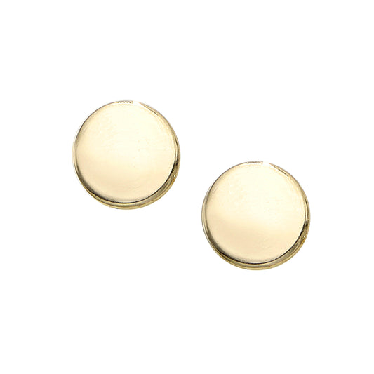 Royal Chain 14K Gold Polished Circle Stud Earring ER8802