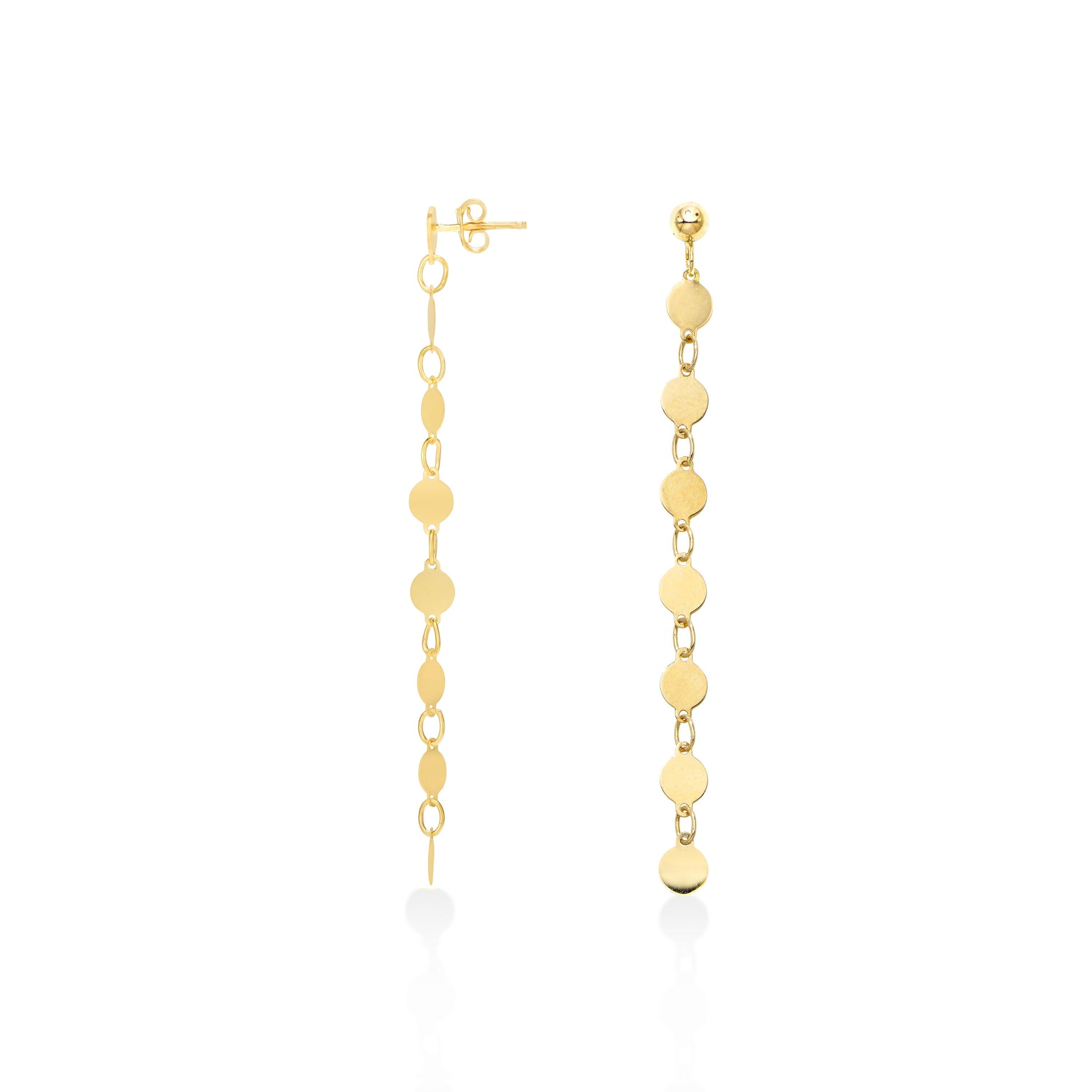 Royal Chain 14K Gold Mirror Chain Drop Earring ER8937