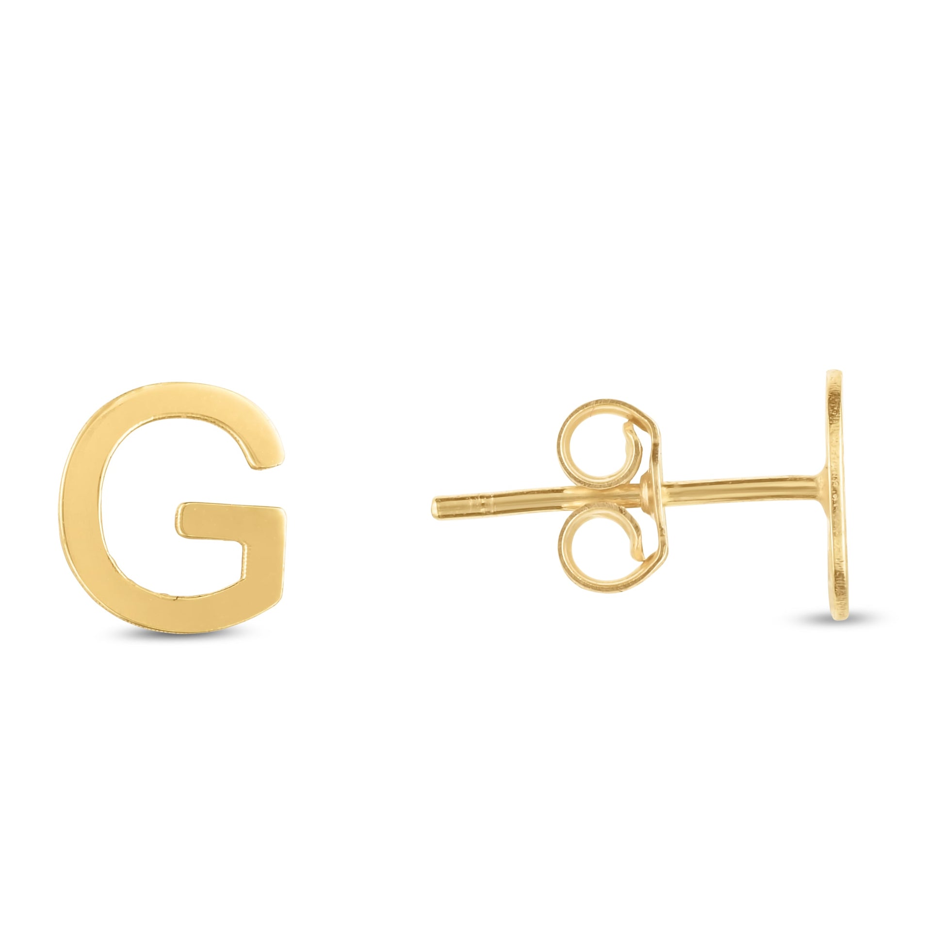 Royal Chain 14K Gold Initial G Stud Earring ERG11192