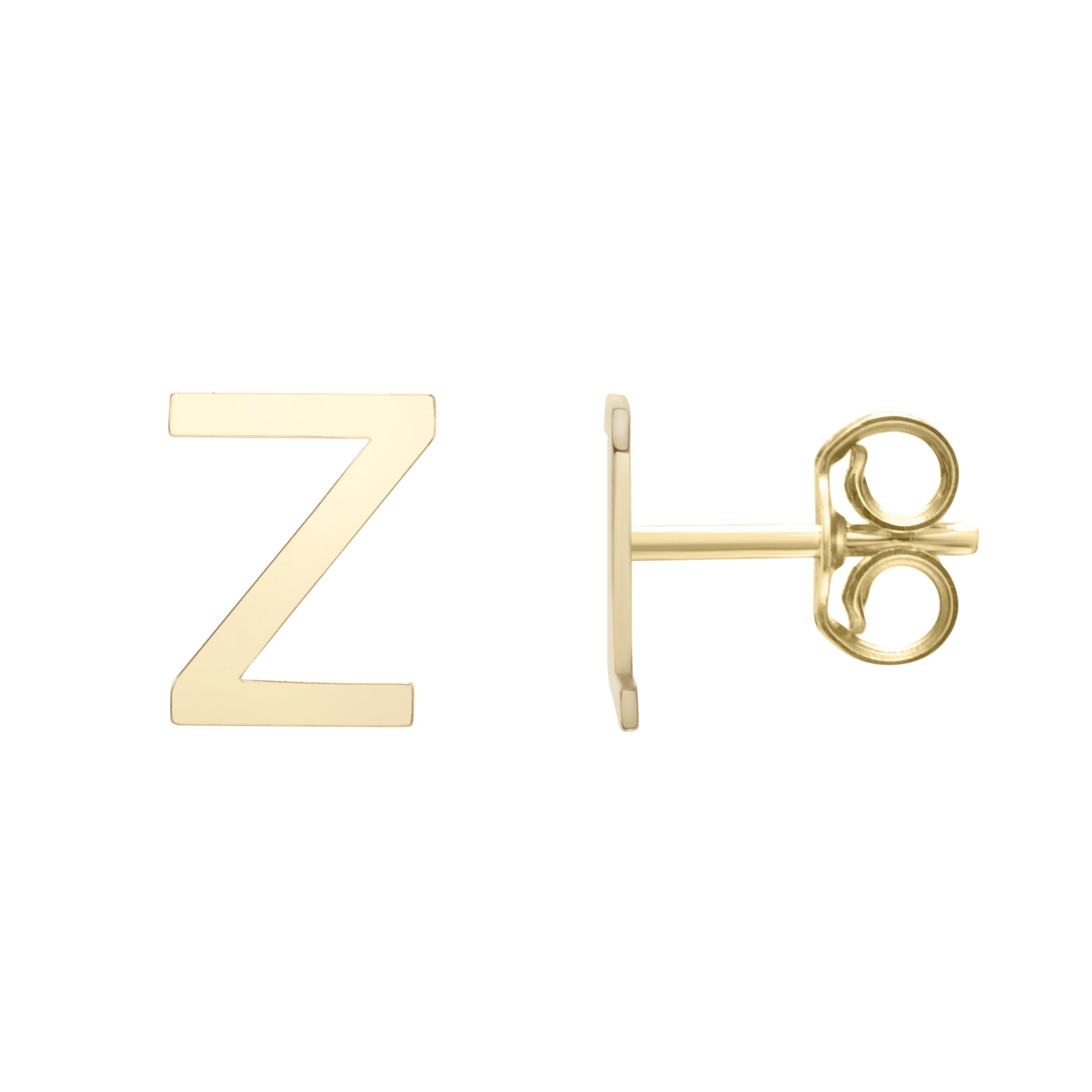 Royal Chain 14K Gold Initial Z Stud Earring ERZ11192