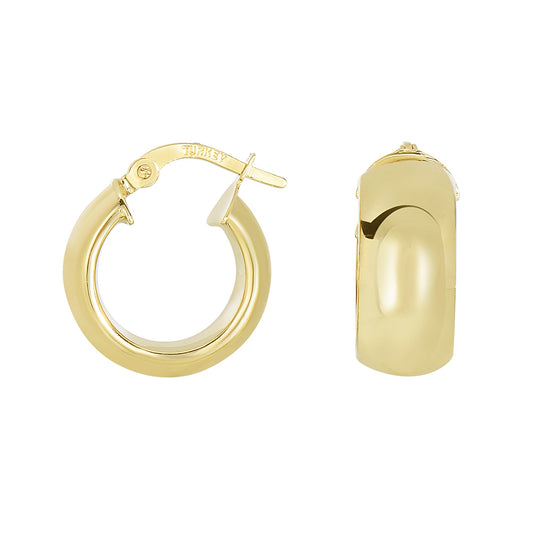 Royal Chain 14K Yellow Gold Polished Chunky Hoop Earring F665