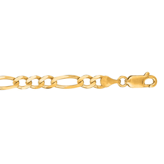 14K Gold 4.5mm 24" Figaro Chain Necklace