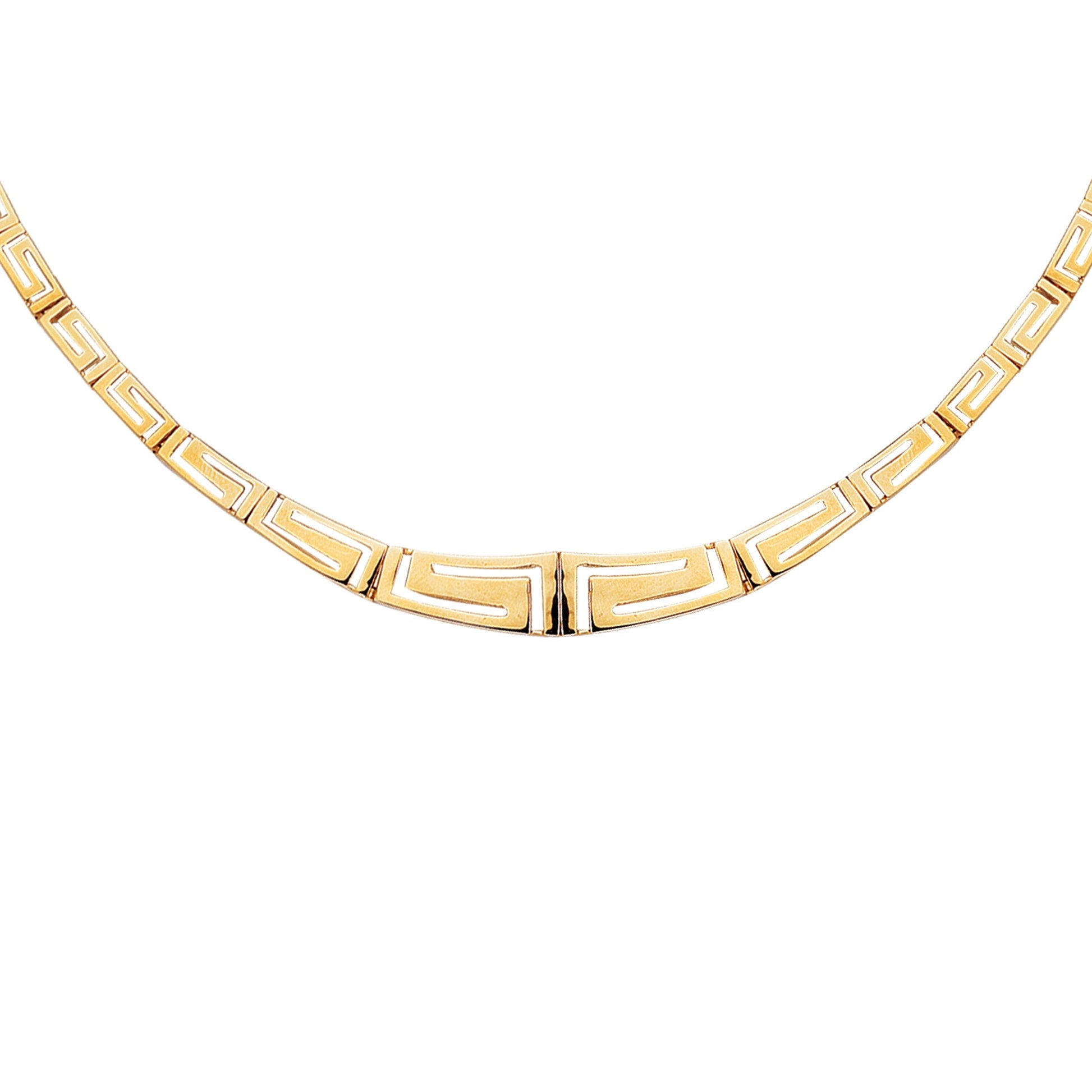 Royal Chain 14K Gold Greek Key Necklace GK8