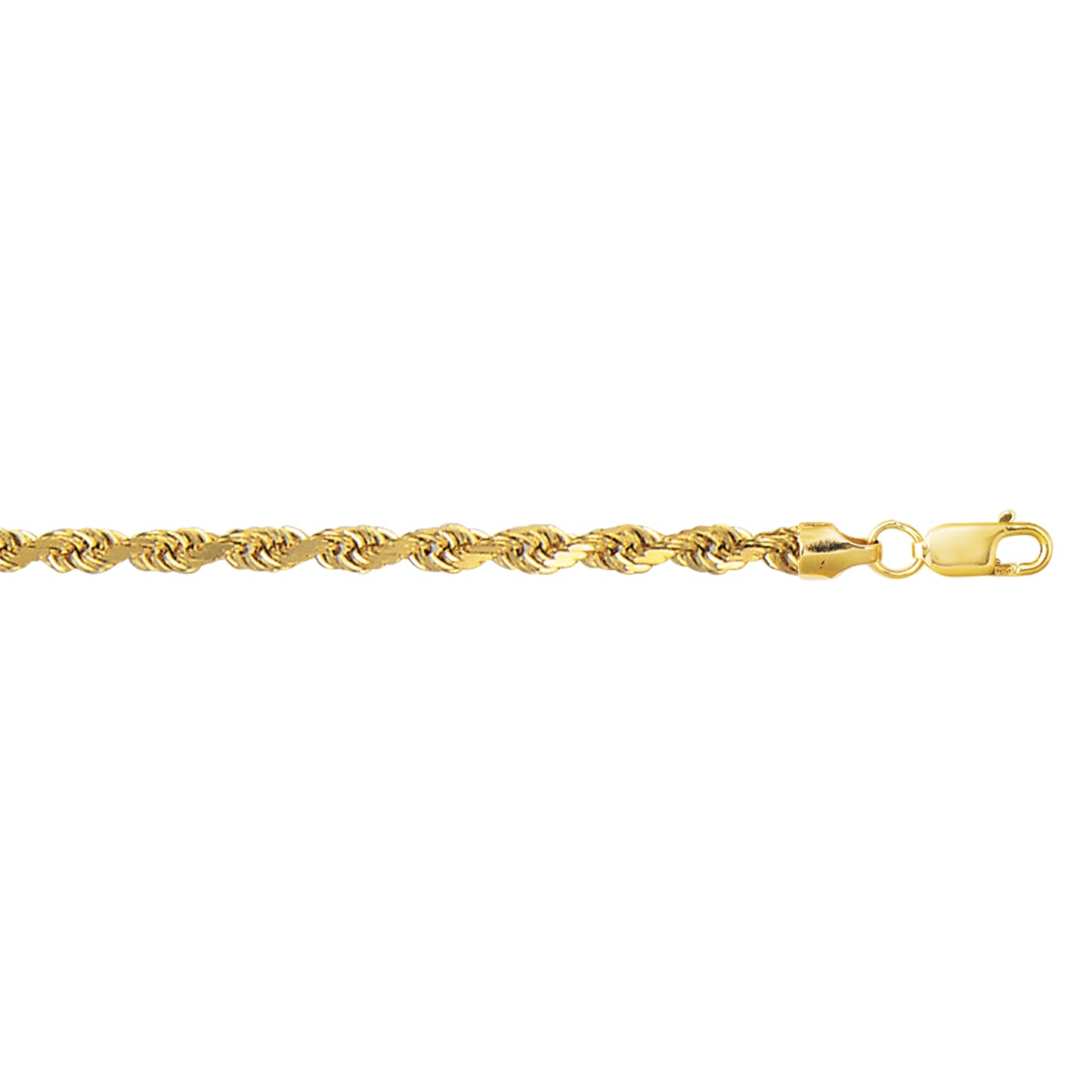 14K Gold 4mm Lite Rope Chain
