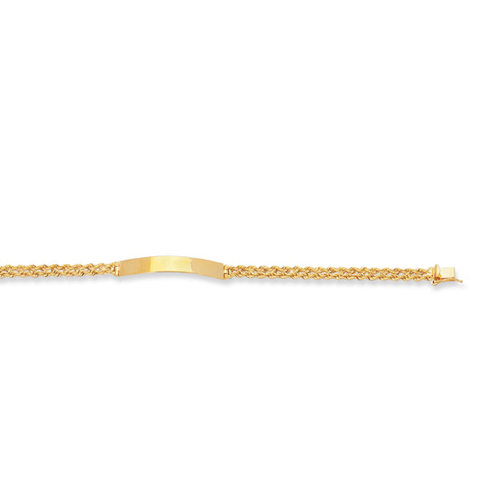 14K Gold Rope Chain with ID Bracelet