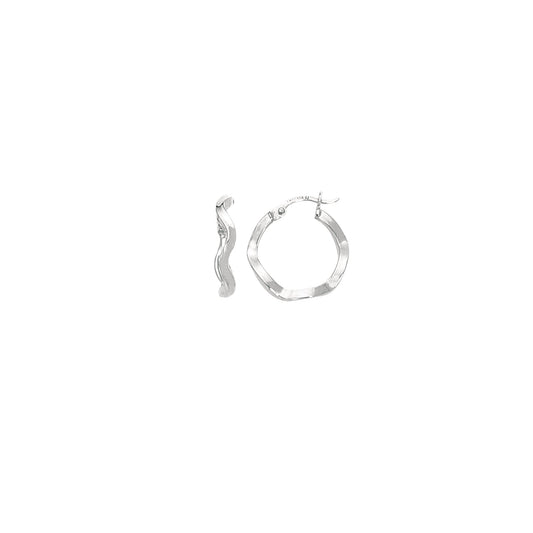 Royal Chain 14K Gold Twist Hoop Earring IT11