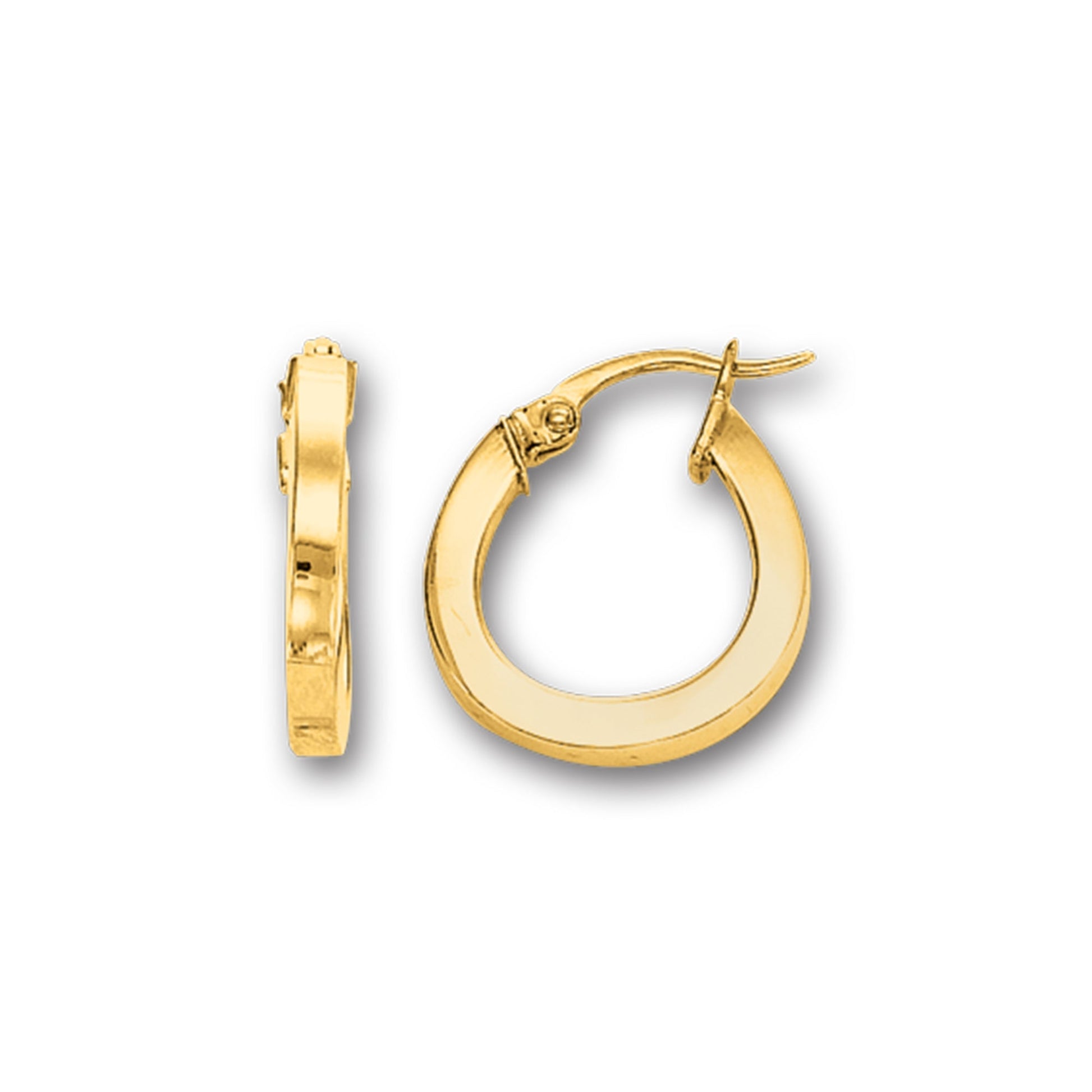 Royal Chain 14K Yellow Gold Polished Round Hoop Earring IT608
