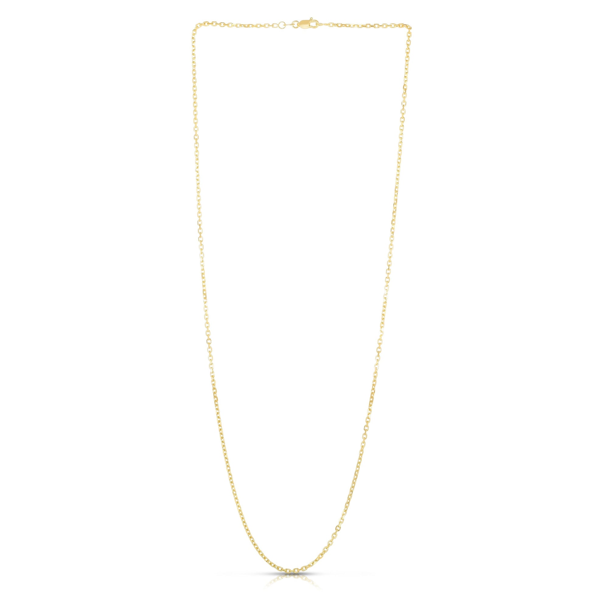 Royal Chain 18K Gold 1.9mm Diamond Cut Cable Chain KCAB050